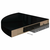 Plutajuće kutne police 4 kom sjajne crne 35 x 35 x 3,8 cm MDF