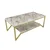 Hanah Home Klub sto Flora, 120x45.8x60 cm, Bež-zlatne boje