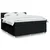 Vidaxl Box spring postelja z vzmetnico črn 200x200 cm blago