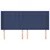 shumee vidaXL Vzglavje z ušesi modro 203x16x118/128 cm blago
