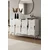 Hanah Home komoda Seza 120, 120 cm, bela / srebrna