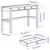 HEMNES Radni sto s 2 fioke, belo bajcovano/svetlosmeđa, 120x47 cm