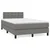 Vidaxl Box spring postelja z vzmetnico LED temno siva 120x190 cm blago
