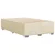 Vidaxl Box spring postelja z vzmetnico krem 120x200 cm blago