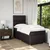 Vidaxl Box spring postelja z vzmetnico temno rjava 100x200 cm blago