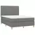 Vidaxl Box spring postelja z vzmetnico temno siva 140x200 cm blago