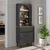 Hanah Home Ledli ormarić za kafe kutak 60 × 179 × 41,8 cm, antracit