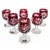 Marika Kozarci za vodko Ruby Crystal 40 ml Olive Grinder 6 kosov