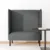 Sofa s visokim naslonom 101cm Tamno siva tkanina