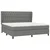 Vidaxl Box spring postelja z vzmetnico temno siva 200x200 cm blago