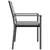 Vrtne stolice s jastucima 4 kom crne 54x62,5x89 cm poliratan