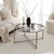 Hanah Home Gold Sun S404F Klub sto, 83x83x40cm, Bronzani
