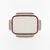 Rectangular food storage container, stainless steel, 980 ml, Flora -
