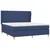Vidaxl Box spring postelja z vzmetnico modra 160x200 cm blago