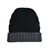 Braid Knit Beanie Black/Heather Grey