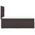 Vidaxl Box spring postelja z vzmetnico temno rjava 90x200 cm blago