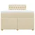 Vidaxl Box spring postelja z vzmetnico krem 120x190 cm blago