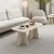 Hanah Home klub sto Mantar 18700, 90 cm, travertin