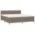 Vidaxl Box spring postelja z vzmetnico taupe 160x200 cm blago