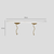 HANAH HOME Zidna polica Lierre Gold White