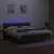 Vidaxl Box spring postelja z vzmetnico LED temno rjava 180x200cm blago