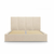 Bež žametna zakonska postelja Mazzini Beds Juniper, 160 x 200 cm