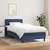 Vidaxl Box spring postelja z vzmetnico moder 90x190 cm blago