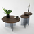HANAH HOME Set stolova Serenity 2 Walnut Dark Grey