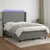 Vidaxl Box spring postelja z vzmetnico LED temno siva 140x190 cm blago