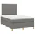 Vidaxl Box spring postelja z vzmetnico temno siva 120x200 cm blago