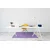 Decormat Podloga za pod stol Barva sivke 120x90 cm 2 cm