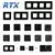 shumee Stenska vtičnica LAN modul RJ45 sistem RTX SH črne barve