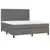 Krevet box spring s madracem LED sivi 180x200cm od umjetne kože