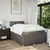 Vidaxl Box spring postelja z vzmetnico taupe 120x200 cm blago