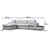 Atelier del Sofa Ugaona garnitura Loop 14 95x85x332cm Svetlosiva