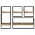 Set zidnih polica Zidne 4 pcs Umjetnički hrast 65 x 25 x 30 cm