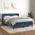 Vidaxl Box spring postelja z vzmetnico temno modra 140x190cm žamet