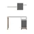 Hanah Home radni sto Venaro, 120 cm, beli / orah