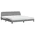 Krevet s madracem Dover svjetlosivi 200 x 200 cm od tkanine