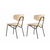 HANAH HOME Set 2 stolice Nancy Beige Black