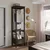 IDANÄS Odprta garderobna omara, temno rjava luženo, 59x211 cm