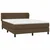 Vidaxl Box spring postelja z vzmetnico temno rjava 140x200 cm blago