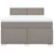 Vidaxl Box spring postelja z vzmetnico taupe 140x200 cm blago