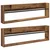 Polica za časopise s policom 2 pcs Staro drvo 100 x 12 x 30 cm