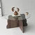 HANAH HOME Sto za dnevnu sobu Butterfly Walnut Transparent