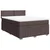 Vidaxl Box spring postelja z vzmetnico temno rjava 140x200 cm blago
