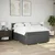 Vidaxl Box spring postelja z vzmetnico temno siva 140x200 cm blago