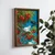 WallXpert uramljena MDF slika NAL128-70, bela mačka na grani drveta sa crvenim plodovima, 50 x 70 cm