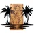 Wallity Zidna dekoracija Hawaii, 74 x 57,5 cm, Crna