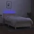 Vidaxl Box spring postelja z vzmetnico LED krem 90x200 cm blago
